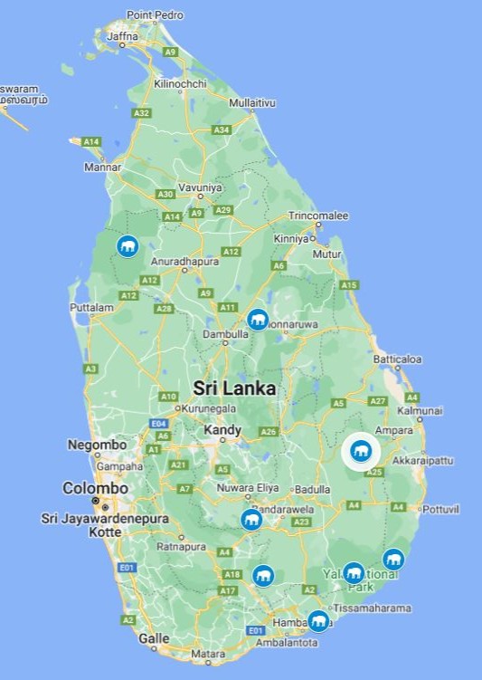 Scenic view of Sri Lanka's landscape featuring cultural and natural attractions
